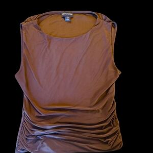 PrettyLittleThing Orange Ruched Sleeveless Tank Top